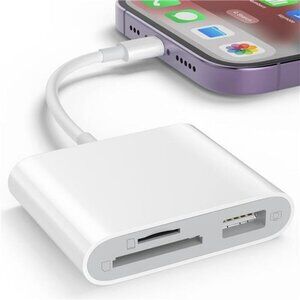 SD Card Reader for iPhone Memory Card Reader with USB Camera Adapter Plug Card